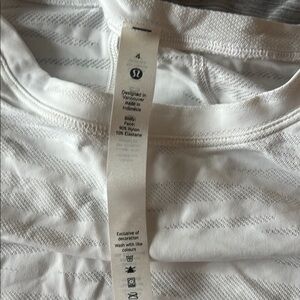 Lululemon White Athletic Top